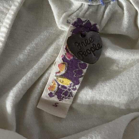 Free People Embroidered Cutaway Tank in Natural ASO Alex Russo - Picture 11 of 14